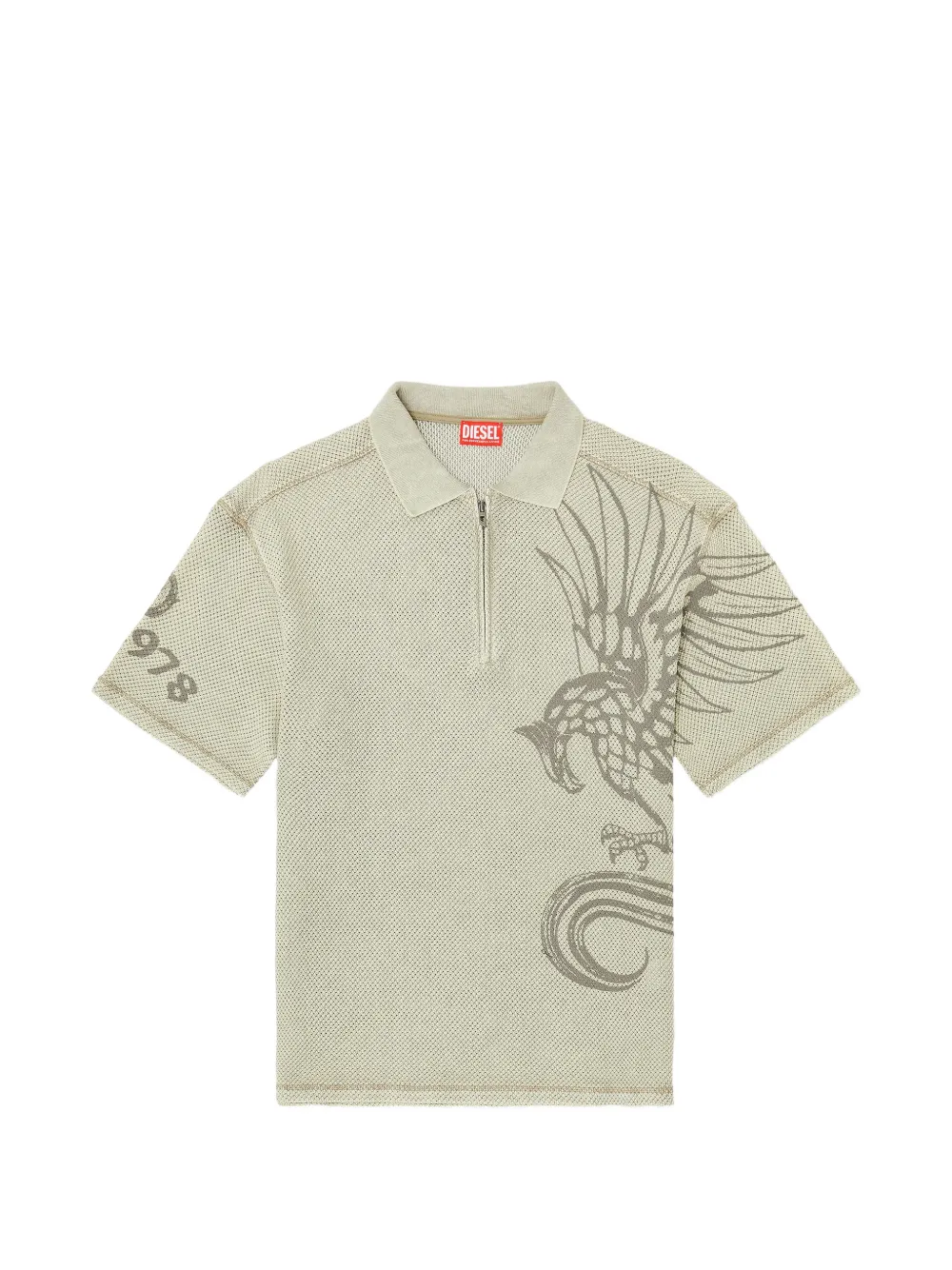 Diesel Polo con motivo jacquard - Toni neutri