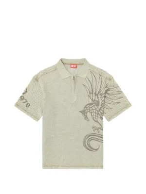 Diesel クロップドジップ ポロシャツ | ニュートラル | FARFETCH JP