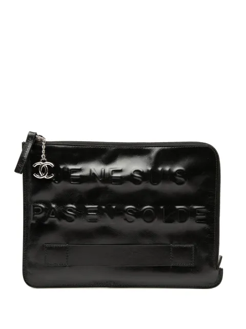 CHANEL Pre-Owned bolsa de mano Je Ne Suis Pas En Solde de piel de becerro envejecida 2014-2015