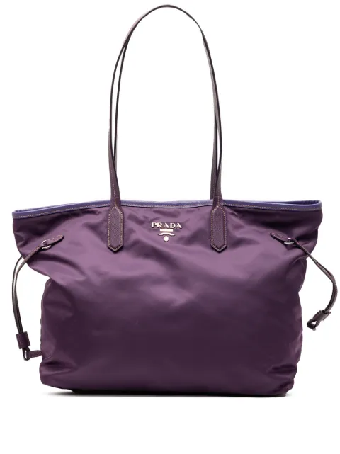 Prada Pre-Owned 2010-2026 Saffiano Trimmed Tessuto tote bag