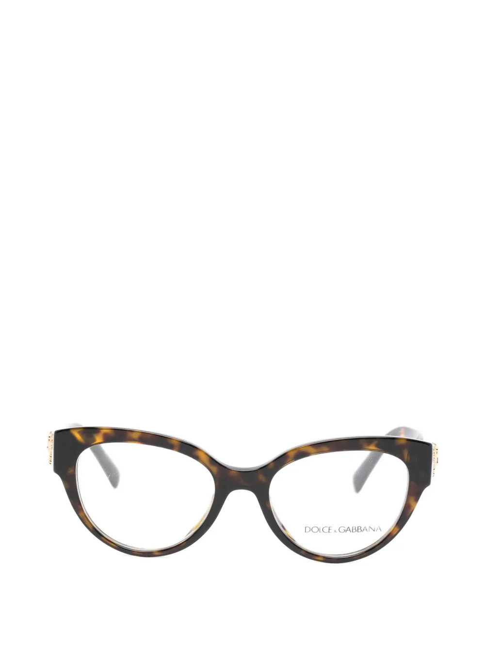 Dolce & Gabbana Eyewear cat-eye glasses - Marrone