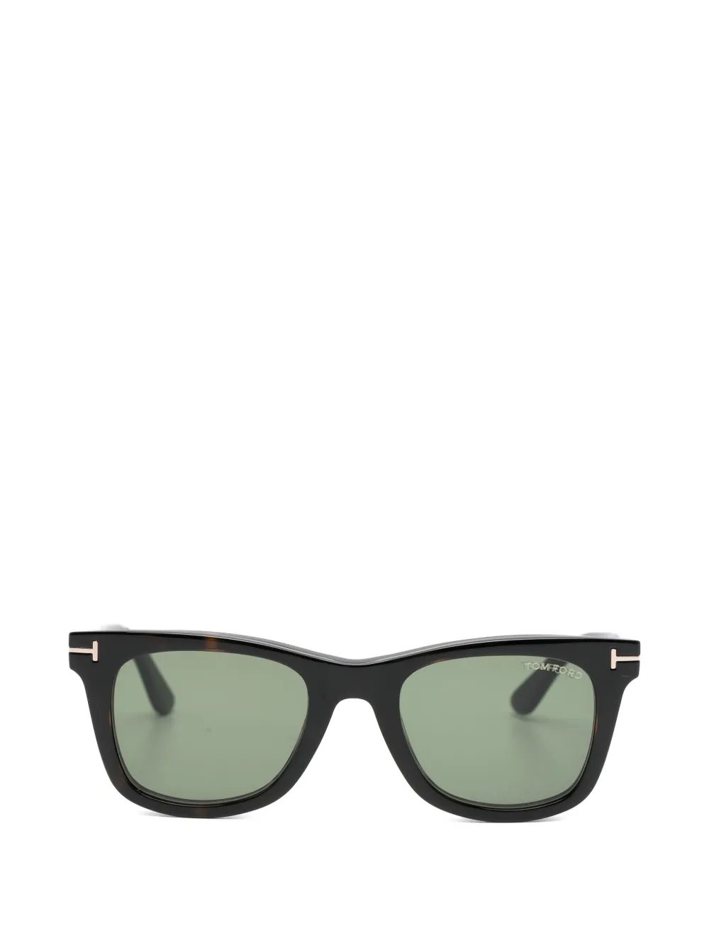 TOM FORD Eyewear tortoiseshell-effect magnetic-clip glasses - Marrone
