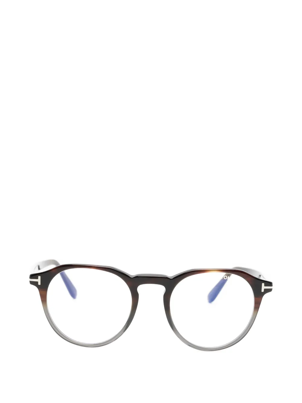 TOM FORD Eyewear round-frame glasses - Marrone