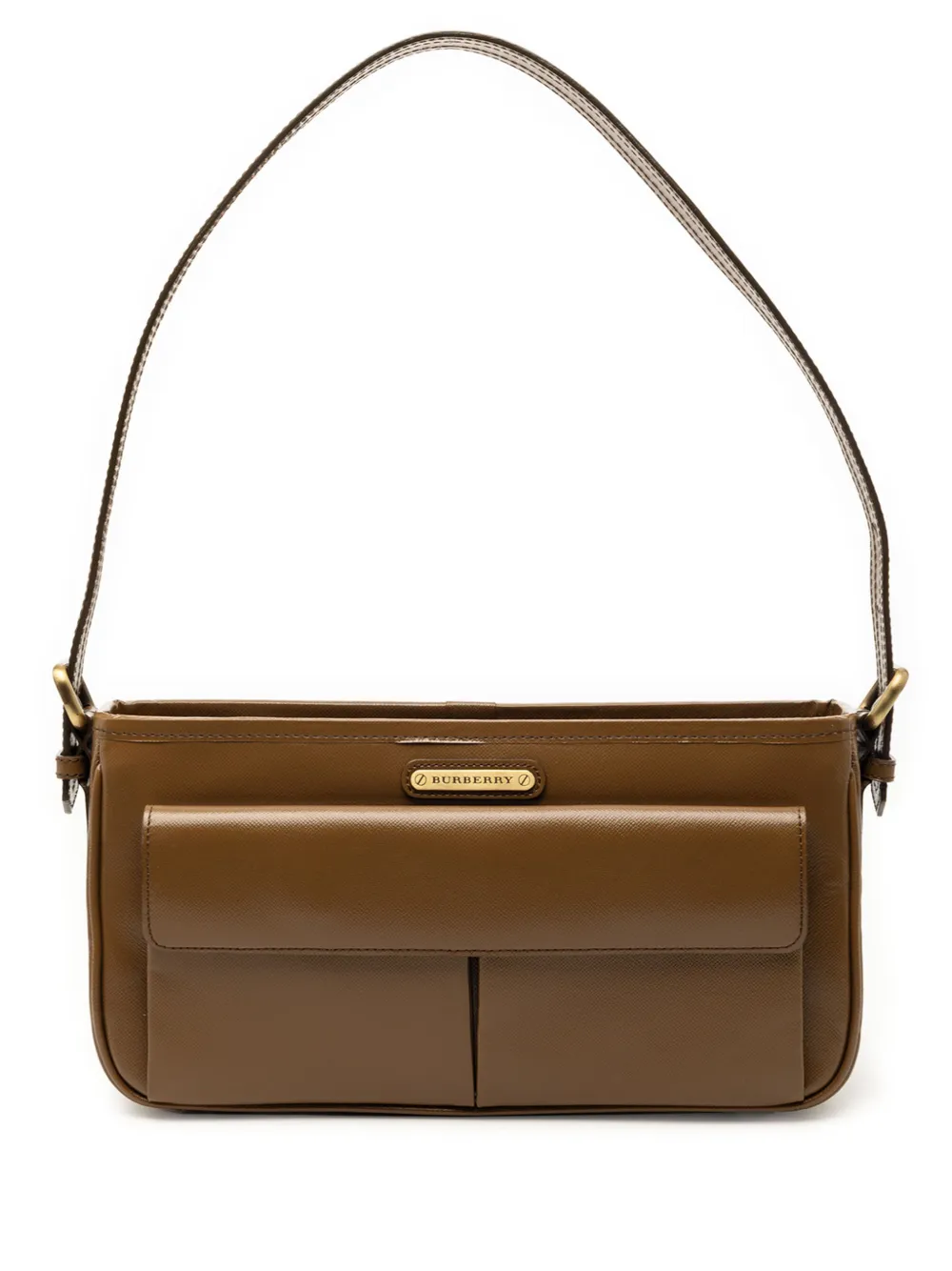 Burberry Pre-Owned 2000-2017 Leather Front Pocket shoulder bag - Marrone