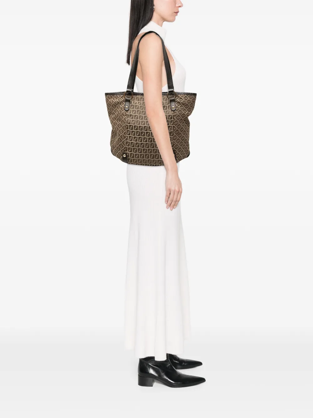  Fendi Pre-owned Bolso Shopper De Lona Con Monograma Zucchino 2000-2010 - Neutro 