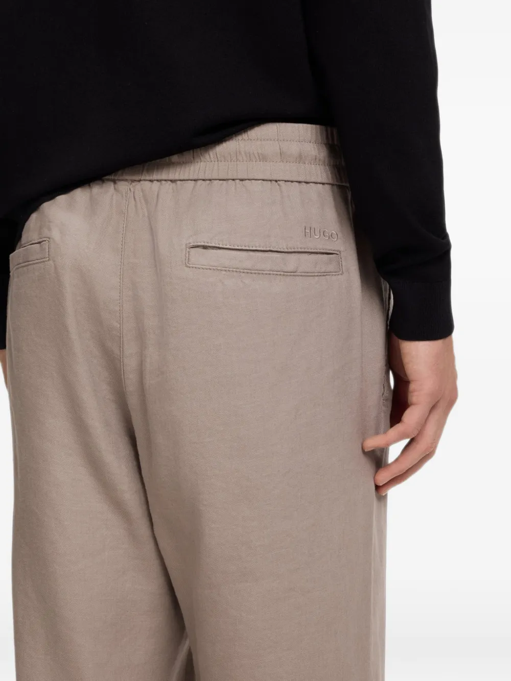 HUGO Broek met trekkoord Beige
