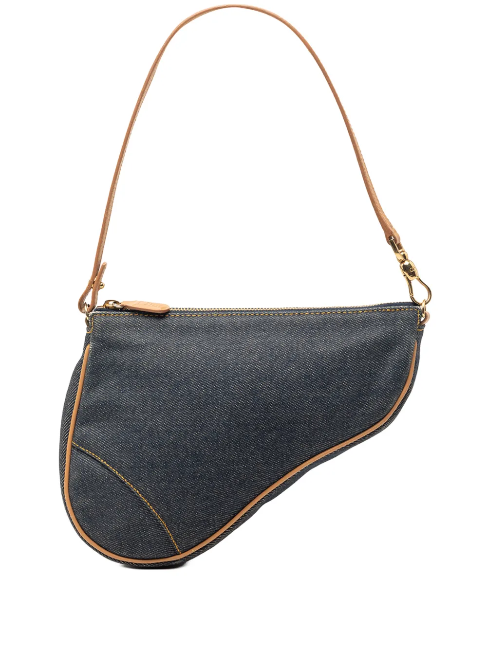 Christian Dior Pre-Owned 2001 mini Saddle Pochette Schultertasche aus Denim - Blau
