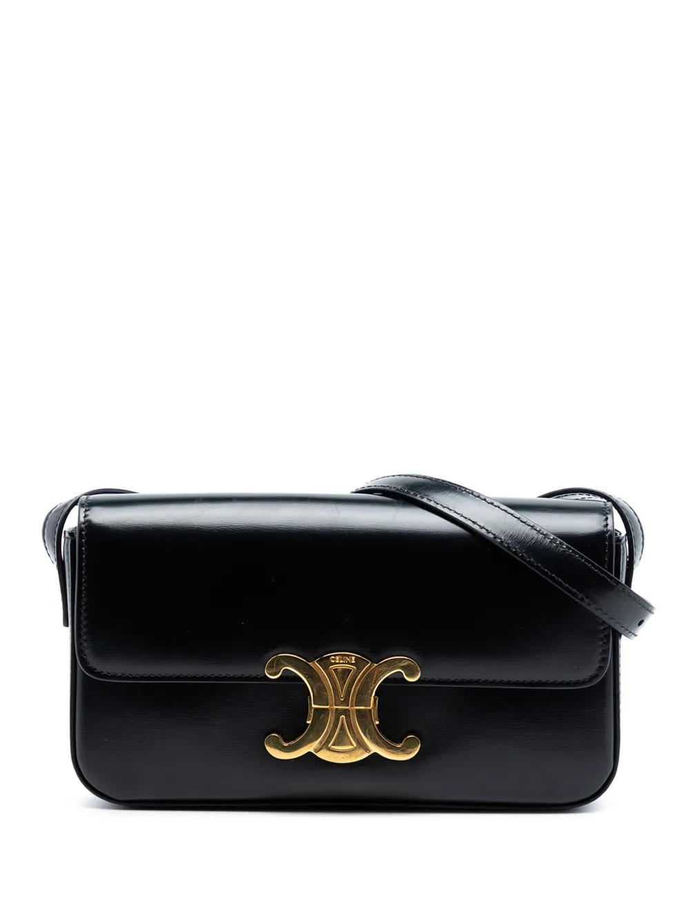 Celine Pre-Owned 2018-2026 Shiny Calfskin Claude shoulder bag - Nero