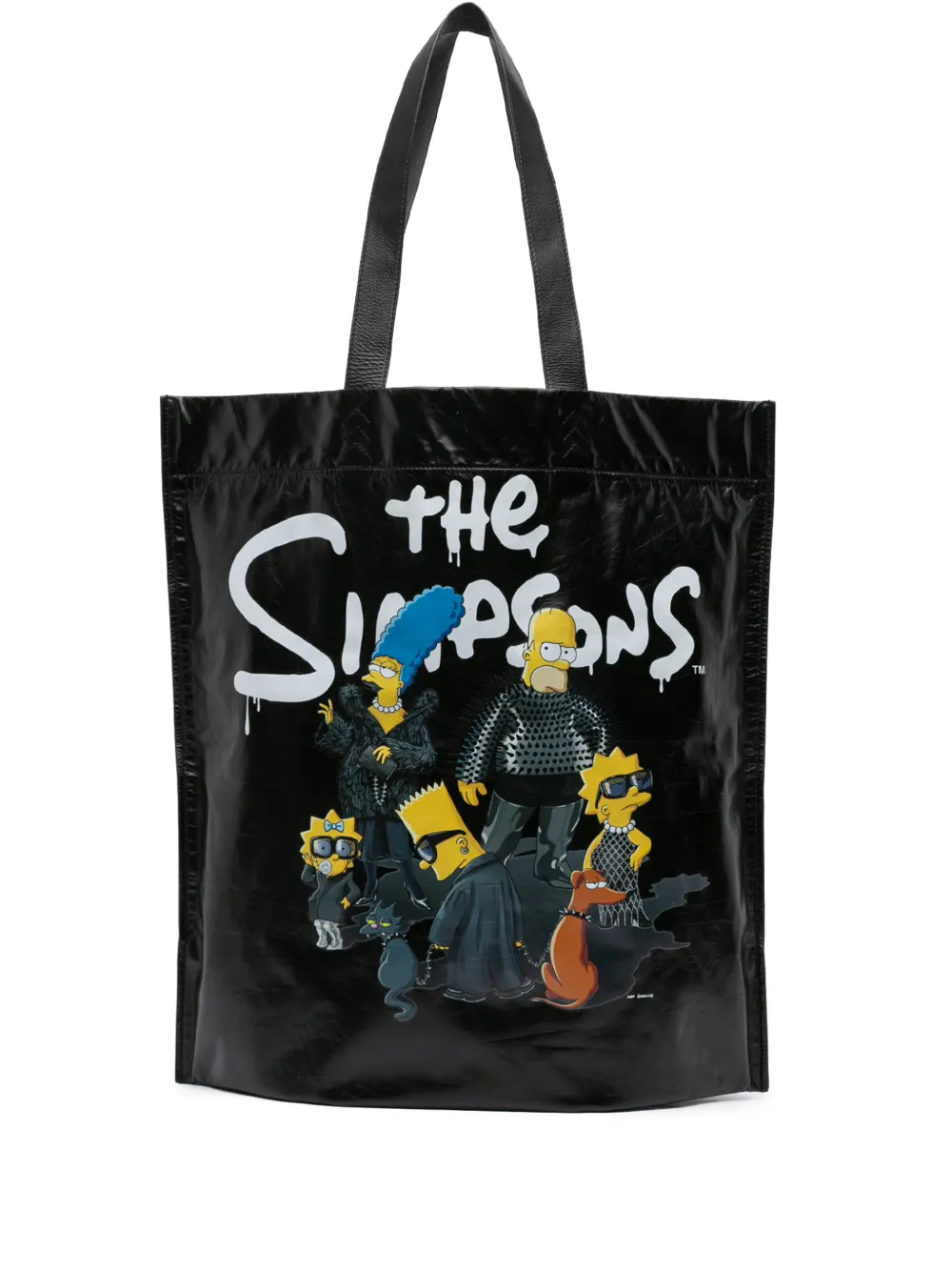 Balenciaga Pre-Owned 2022 The Simpson Calfskin Shopper M tote bag - Nero