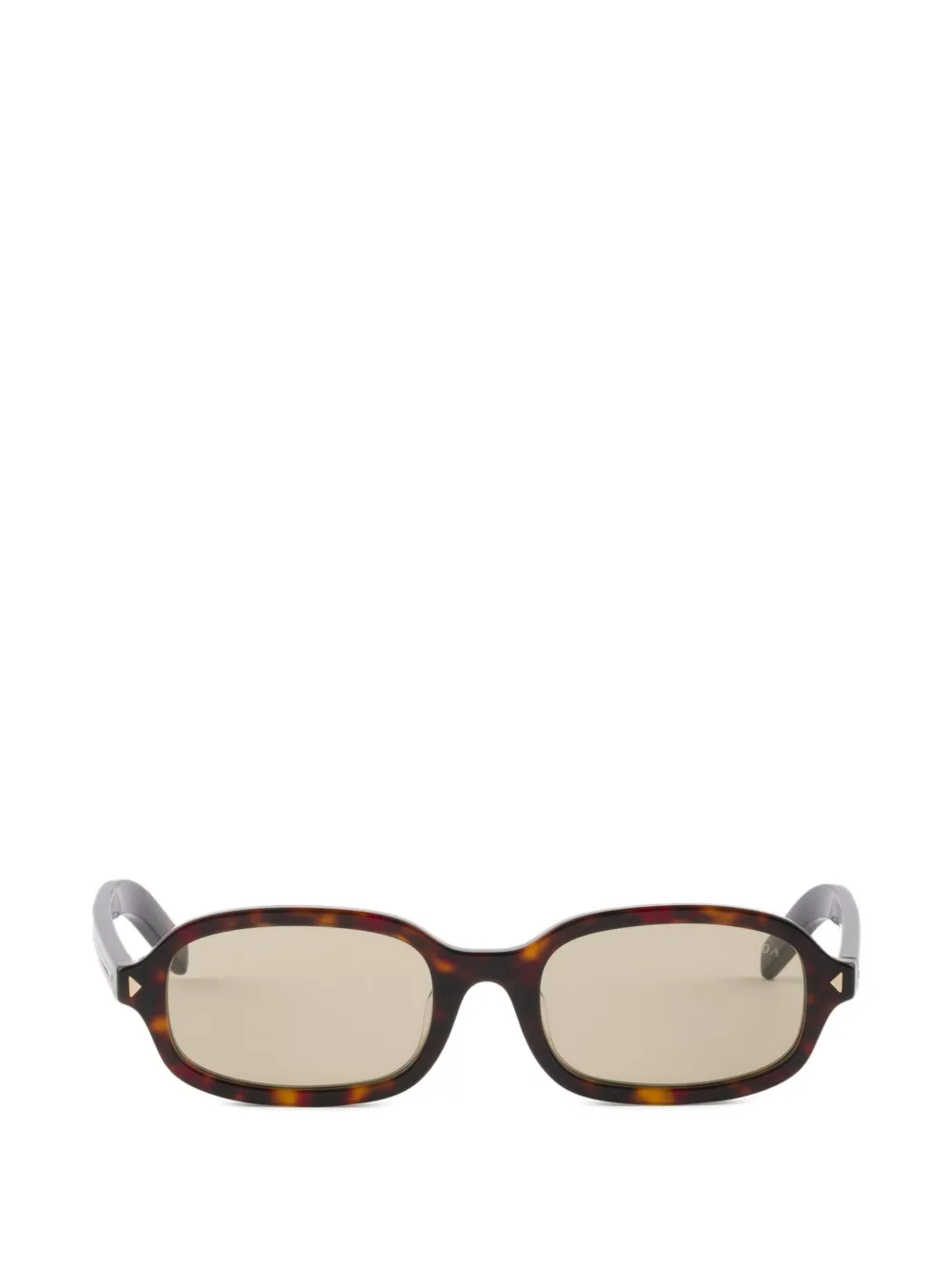 Prada Eyewear sunglasses with the iconic metal plaque - Marrone