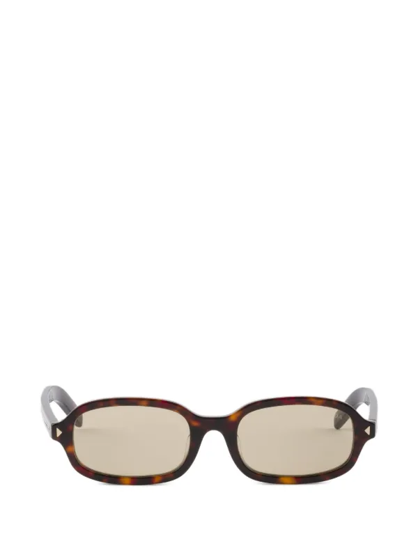 Prada Eyewear ロゴプレート サングラス | ブラウン | FARFETCH JP