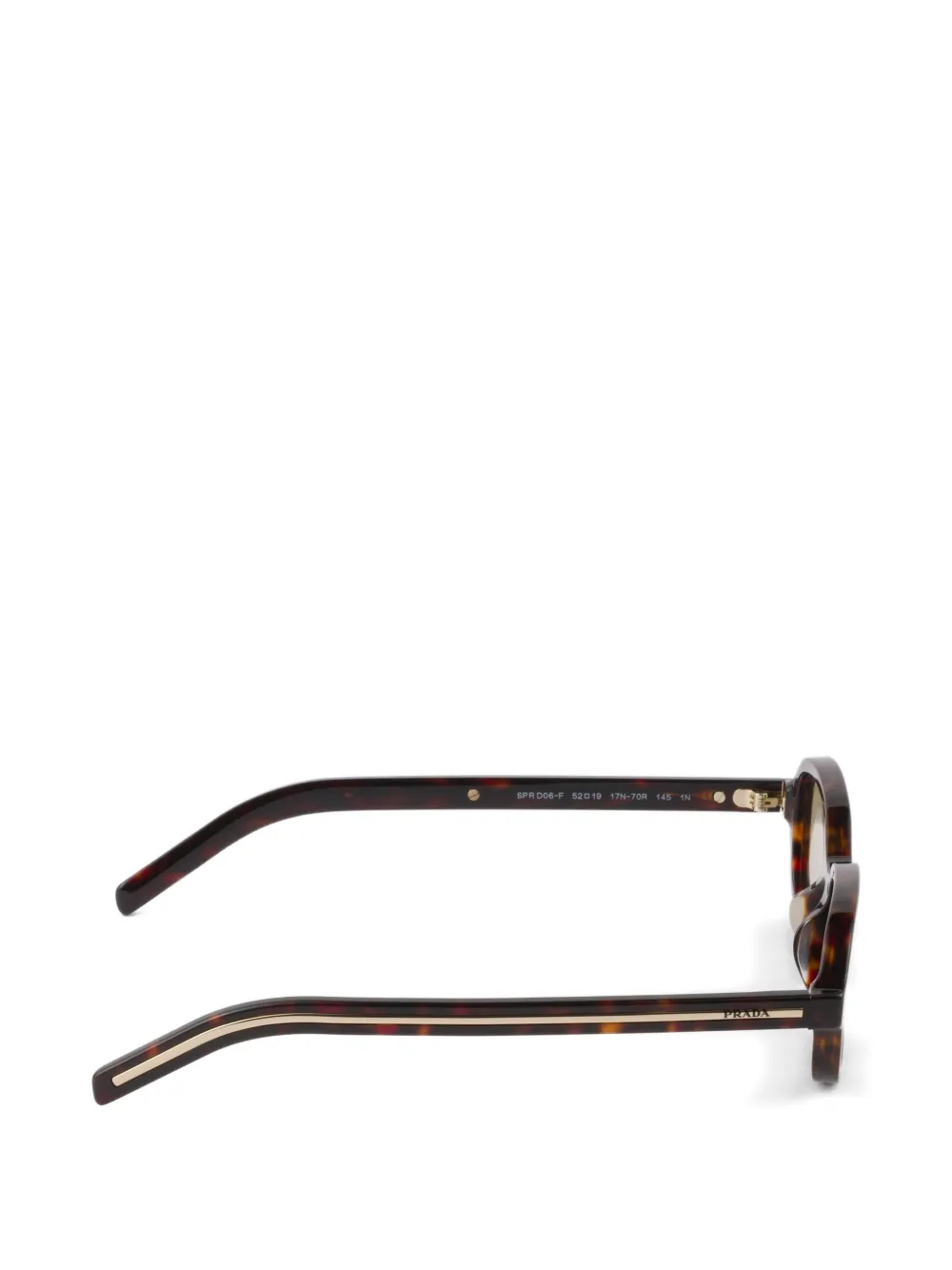 Prada Eyewear Zonnebril met iconisch metalen plakkaat Bruin