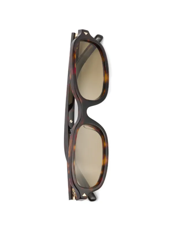 Prada Eyewear ロゴプレート サングラス | ブラウン | FARFETCH JP