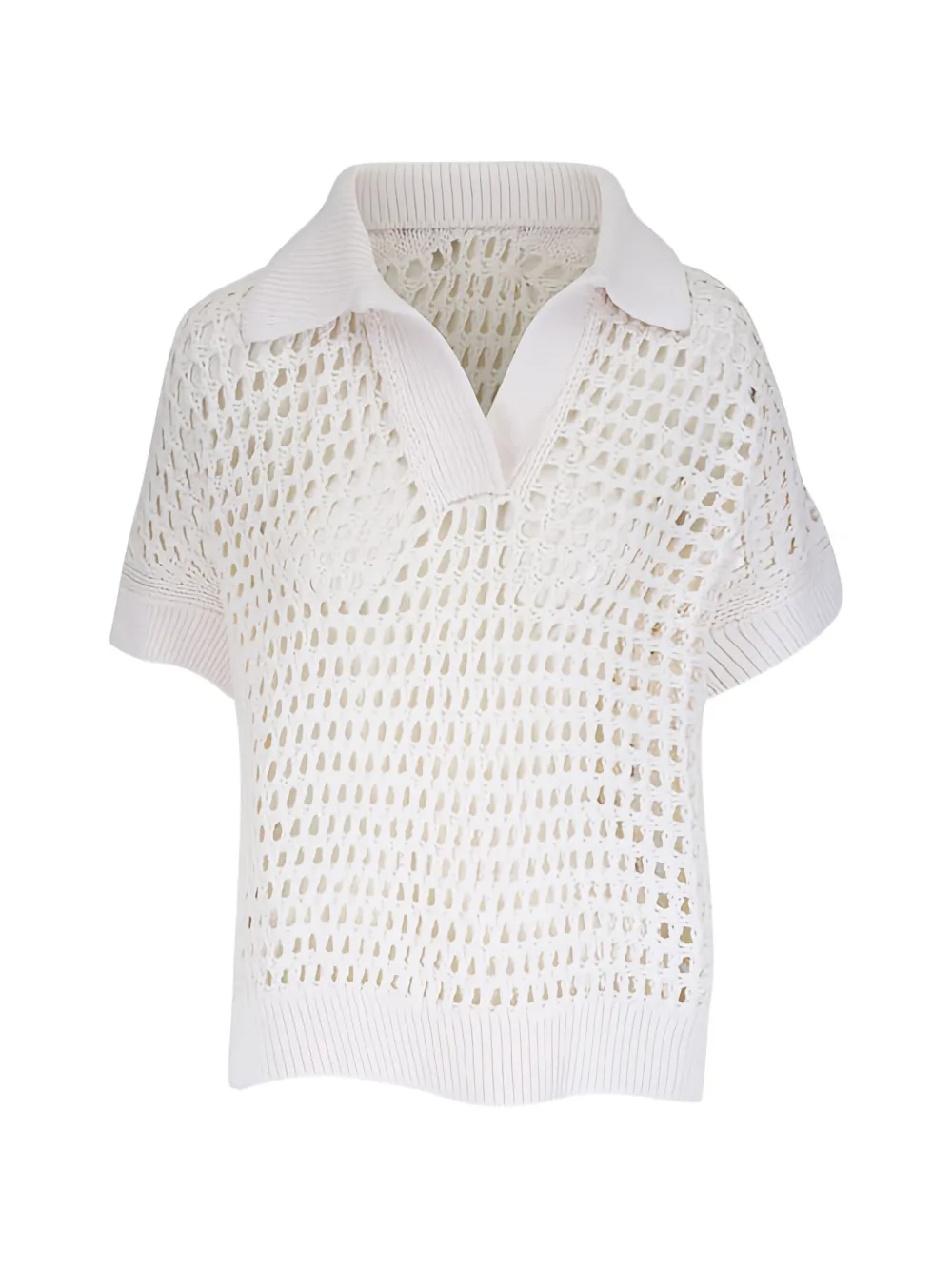 TWP oversized polo-collar sweater - Neutrals