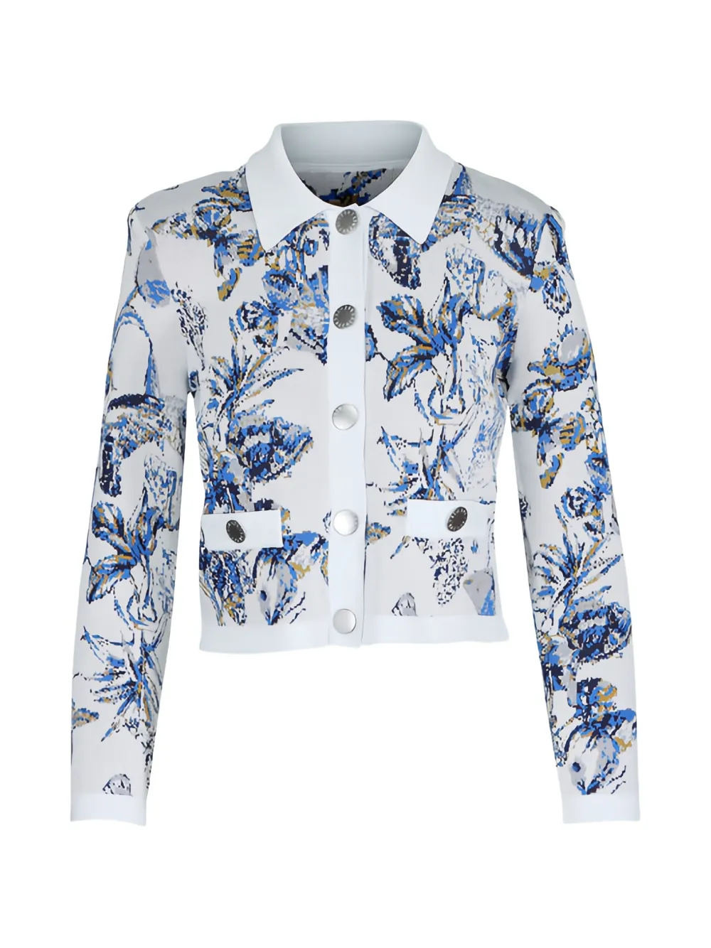 L'Agence Osiris floral-print button-up cardigan - Weiß