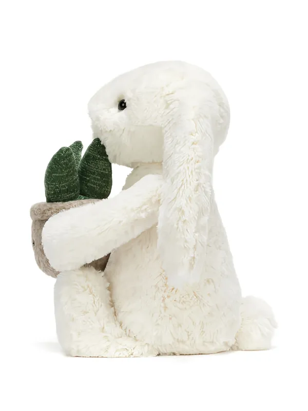 Jellycat Bashful Bunny With Aloe Plant Collectible | Neutrals