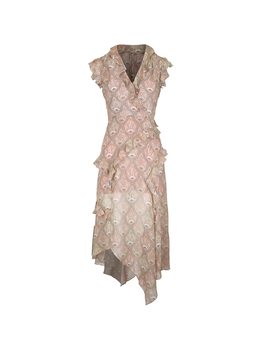 Veronica Beard Avenel paisley-print ruffled dress - Rosa