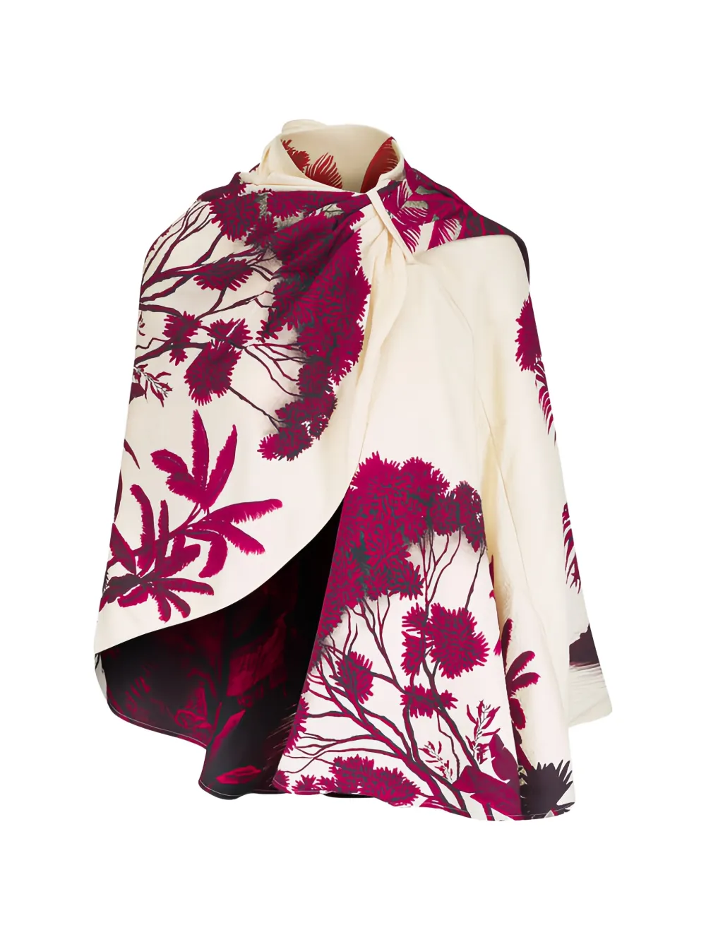 Johanna Ortiz Ocean Of Secrets silk cape - Nude