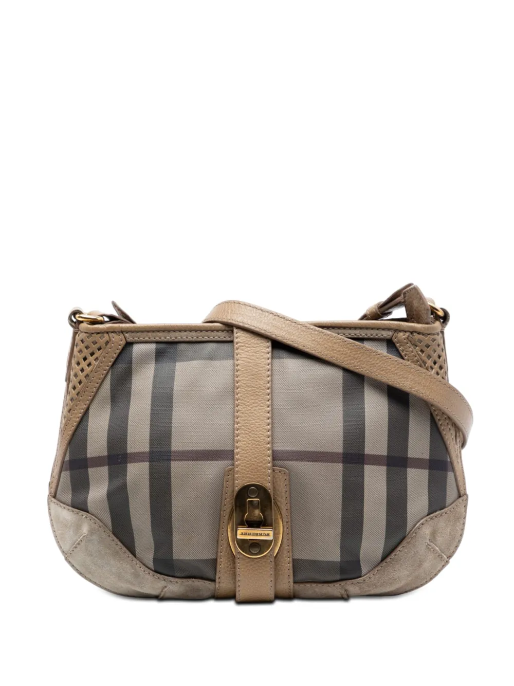 Burberry Pre-Owned 2000-2017 Smoke Check Umhängetasche aus beschichtetem Canvas - Nude