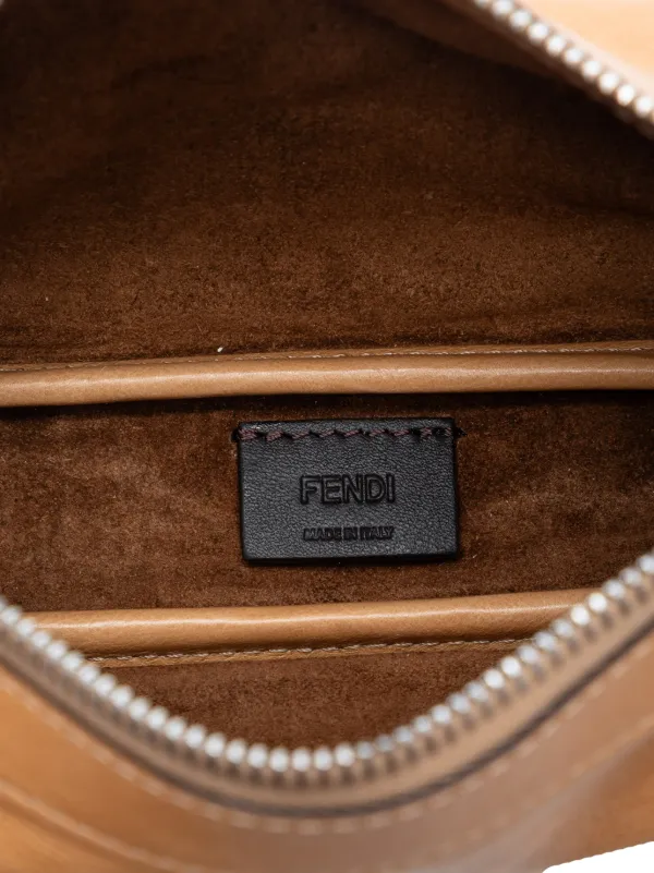 2*5様 FENDI　ブラウン スエード レザー ミニショルダーバッグ Fendi Pre-Owned 2010-2026 ミニ カーフスキン シンプリー ショルダー