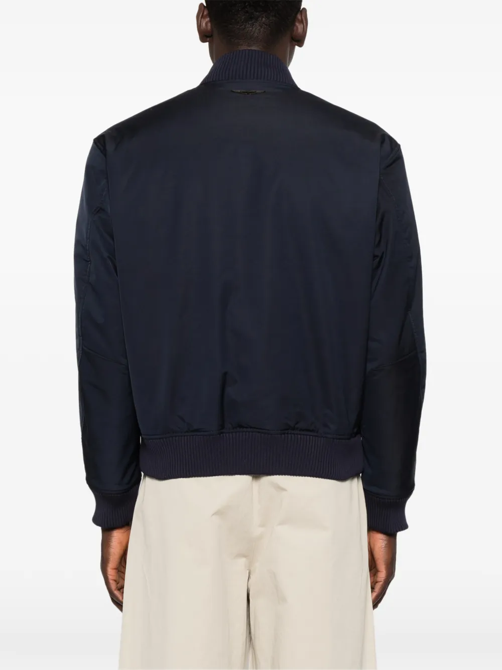 BOSS x Aston Martin jack met geribbelde afwerking en rits Blauw