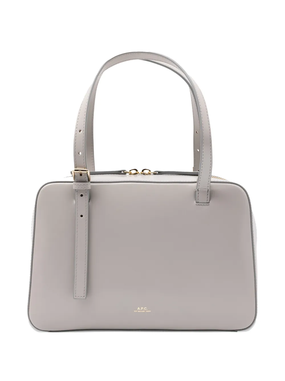 A.P.C. Virginie logo-detail leather tote bag - Grigio