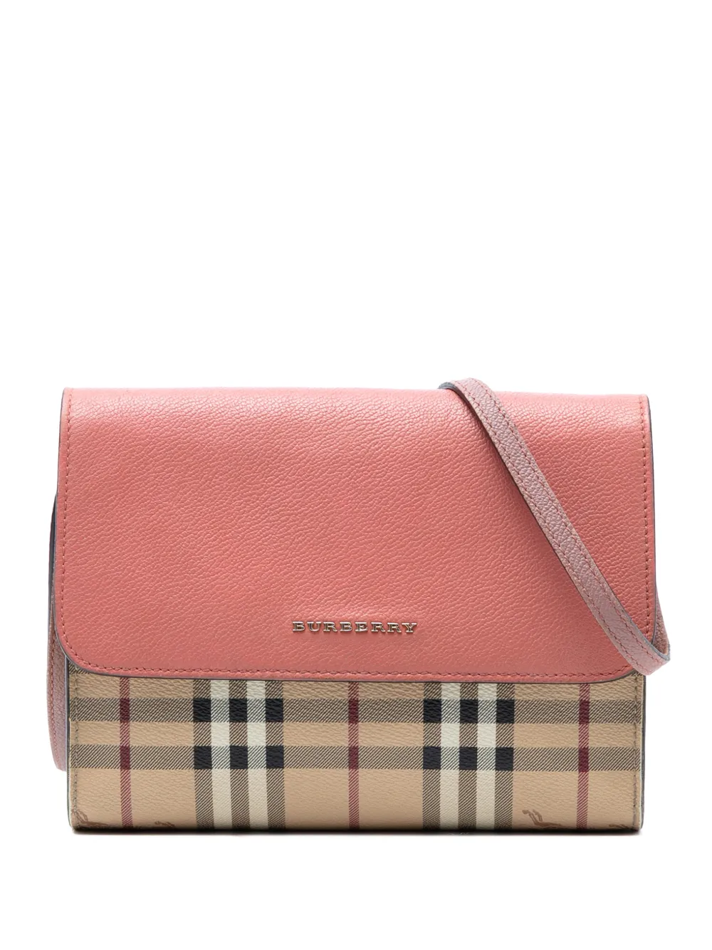 Burberry Pre-Owned 2000-2017 beschichtete Loxley Umhängetasche aus Canvas und Kalbsleder mit Haymarket-Karo - Rosa