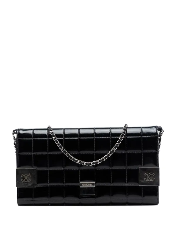 ココマーク チェーンウォレット チョコバー CHANEL Pre-Owned 2000-2002 ココマーク チョコバー パテント クラッチ