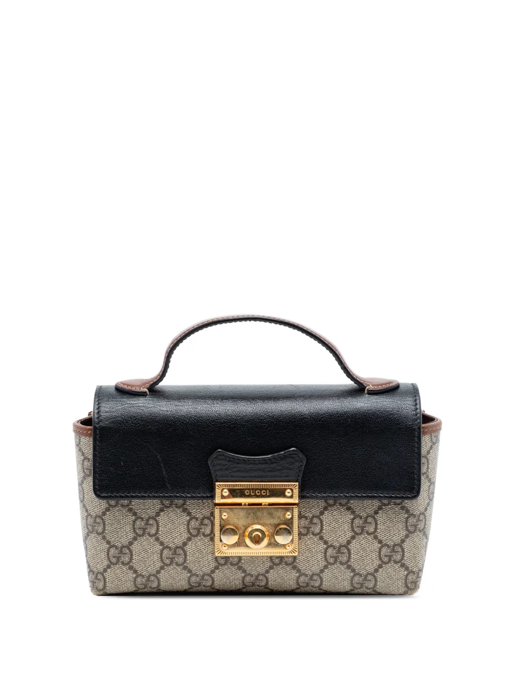 Gucci Pre-Owned 2000-2015 Mini GG Supreme Padlock satchel - Toni neutri