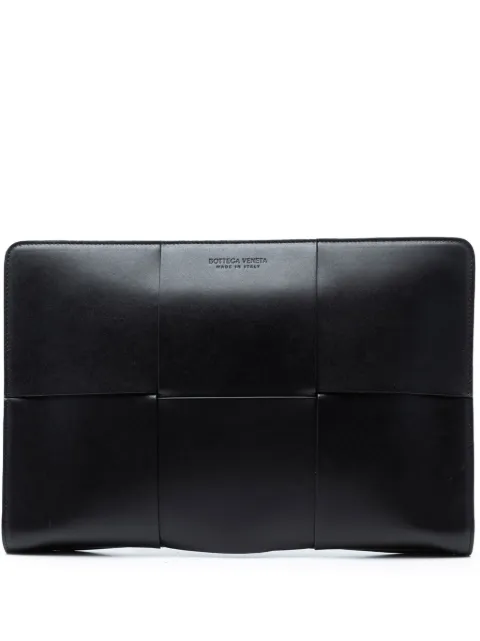 Bottega Veneta Pre-Owned bolsa de negocios Calfskin Maxi Intrecciato Arco Document Case 2012-2026