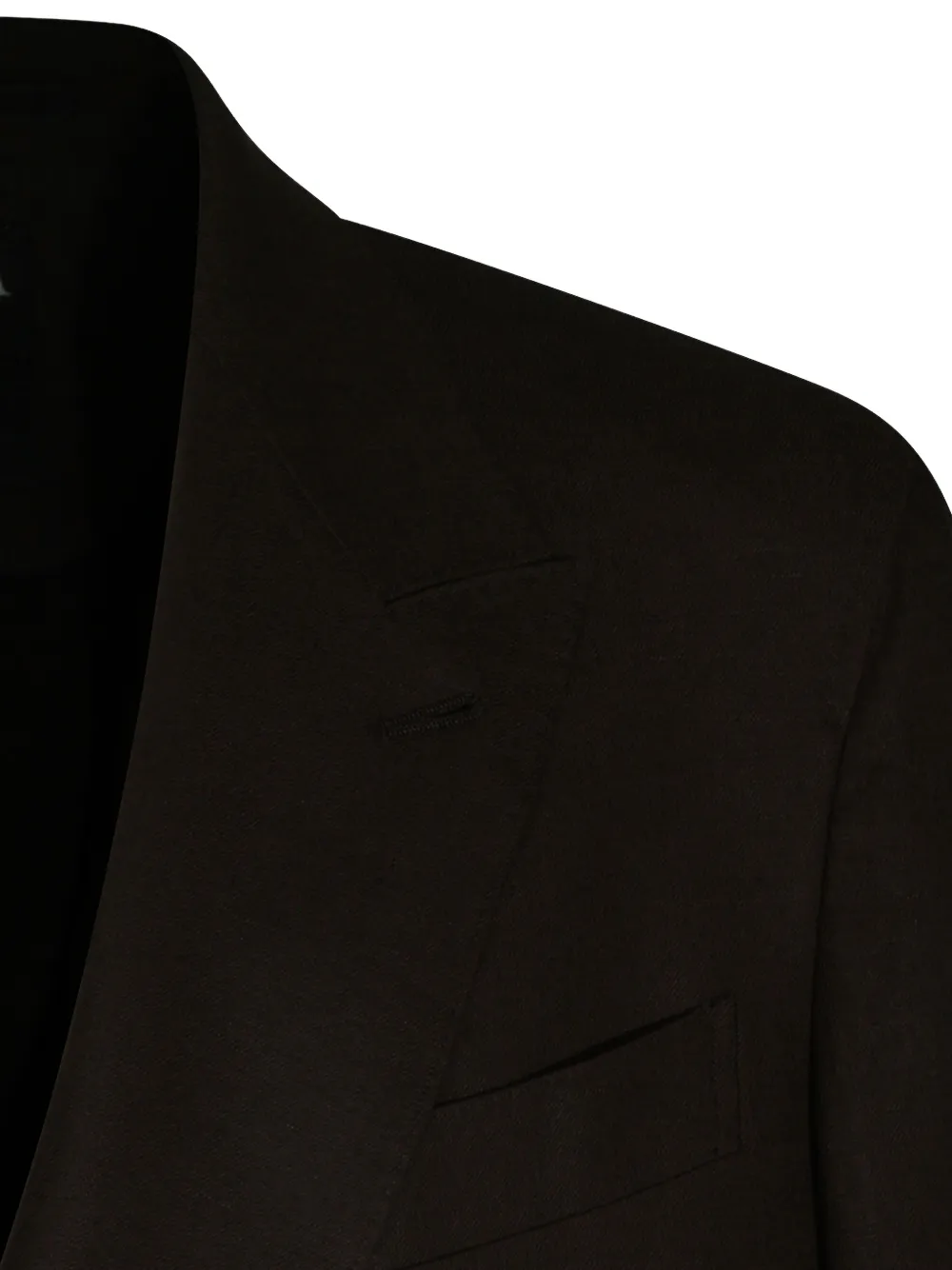 Zegna Oasi Lino blazer met dubbele rij knopen Bruin