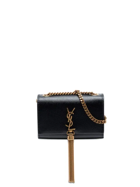 Saint Laurent Pre-Owned 2022 Grain de Poudre Monogram Kate Tassel Airpods Bag crossbody bag