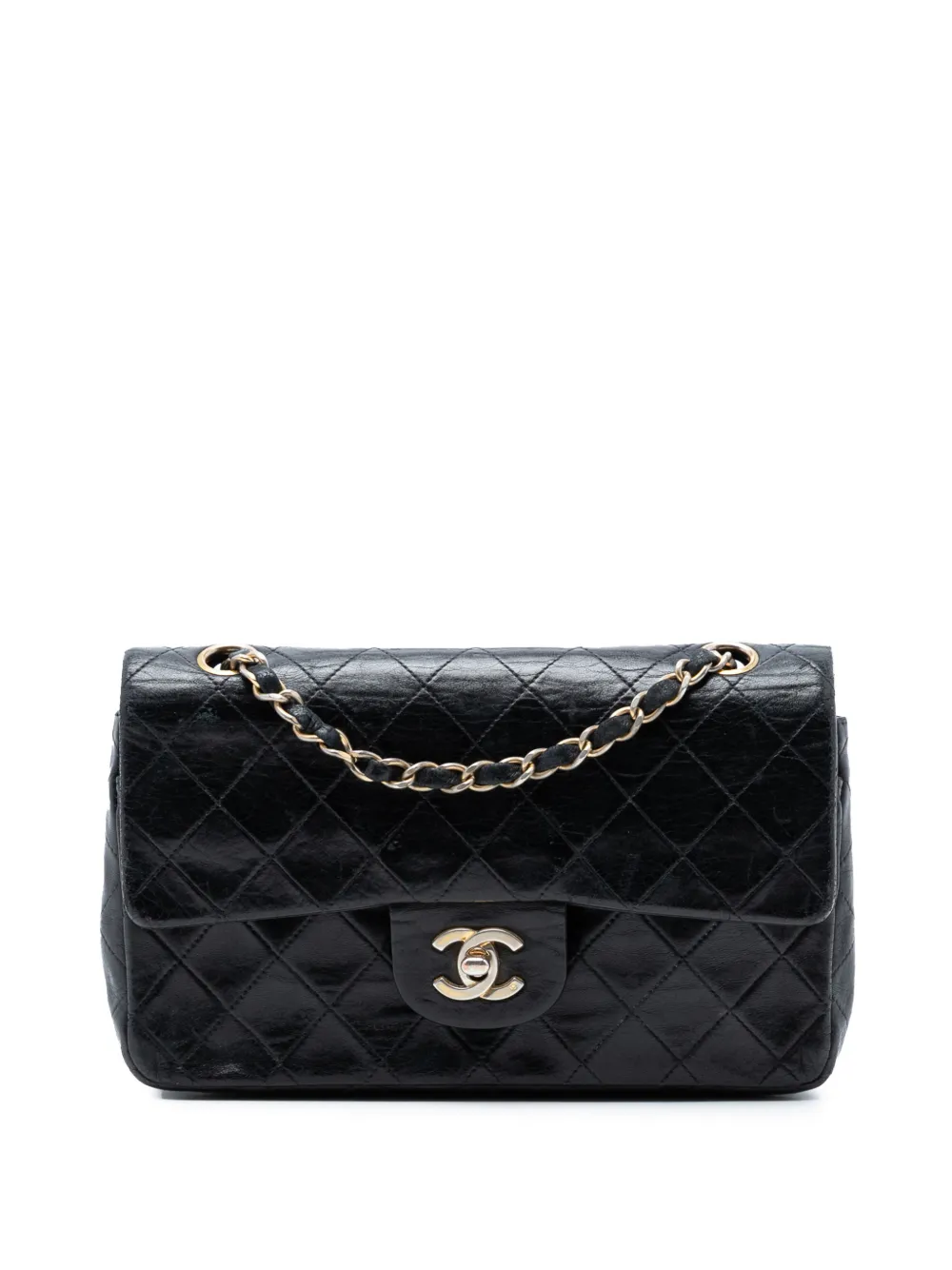 CHANEL Pre-Owned 1991-1994 Small Classic Lambskin Double Flap shoulder bag - Nero