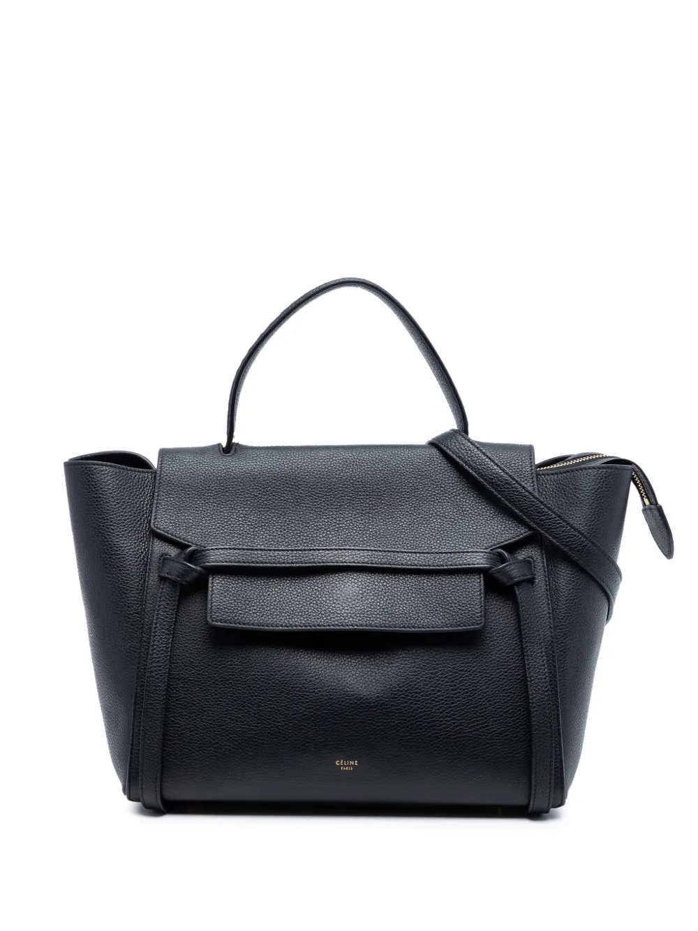 Celine Pre-Owned 2014 Mini Grained Calfskin Belt Bag satchel - Nero