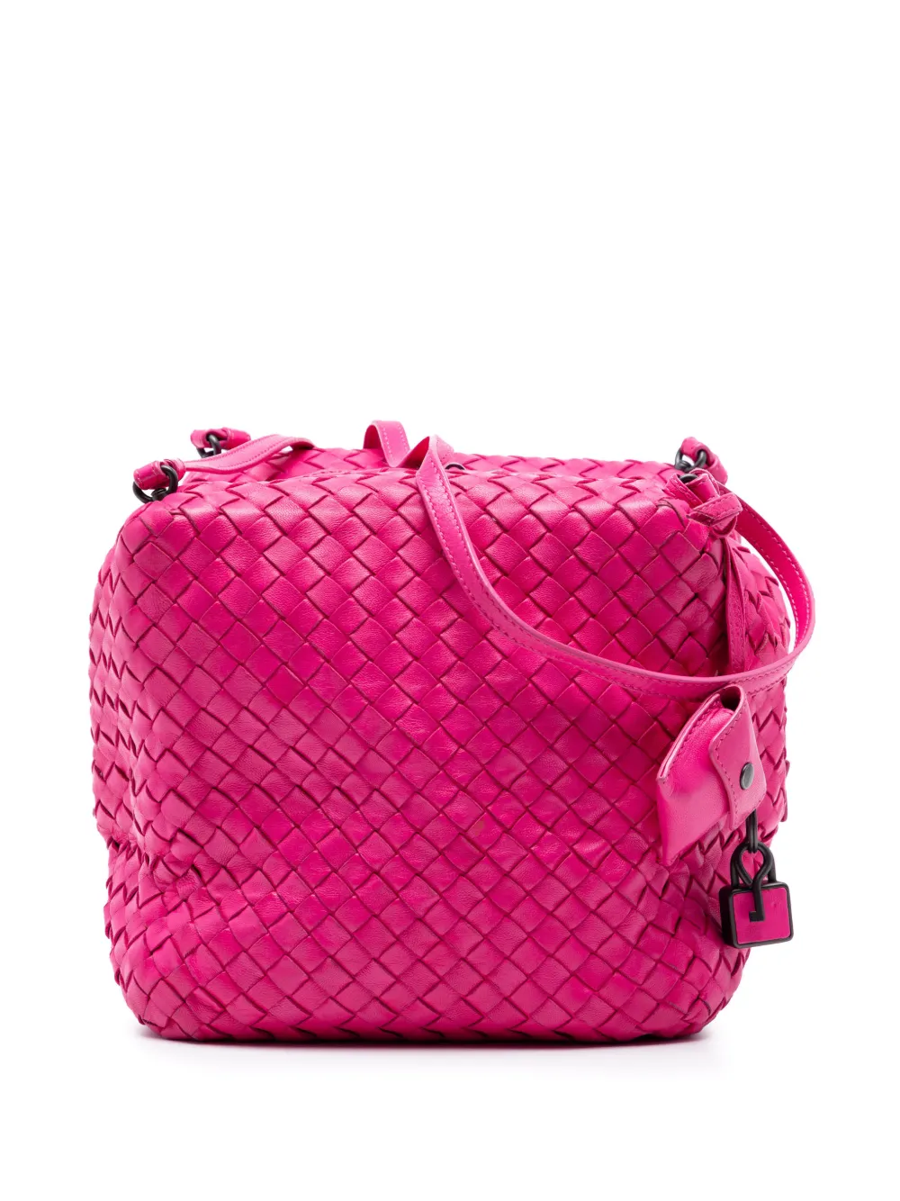 Bottega Veneta Pre-Owned 2012-2026 Nappa Intrecciato Cube crossbody bag - Rosa