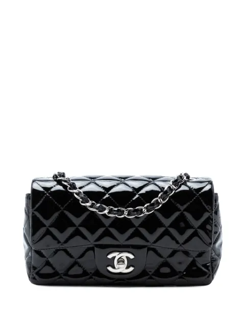 CHANEL Pre-Owned 2013-2014 Mini Rectangular Classic Patent Single Flap crossbody bag