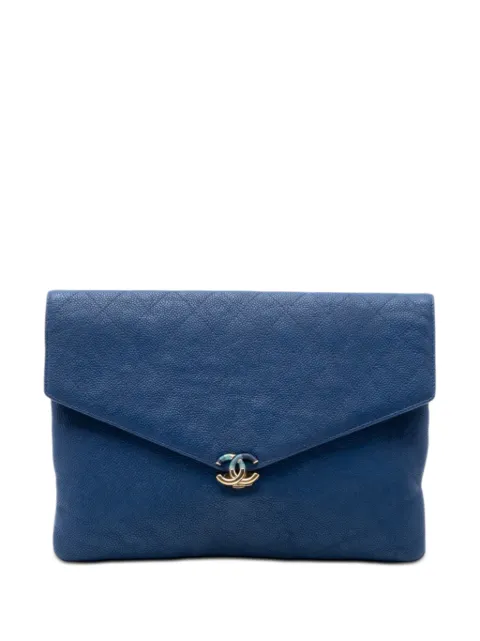 CHANEL Pre-Owned Clutch a busta Paris Cuba in pelle Caviar trapuntata 2018