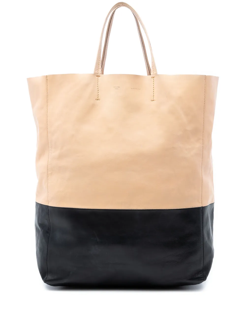 Celine Pre-Owned Borsa tote Vertical Cabas in pelle bicolore 2010 - Nero