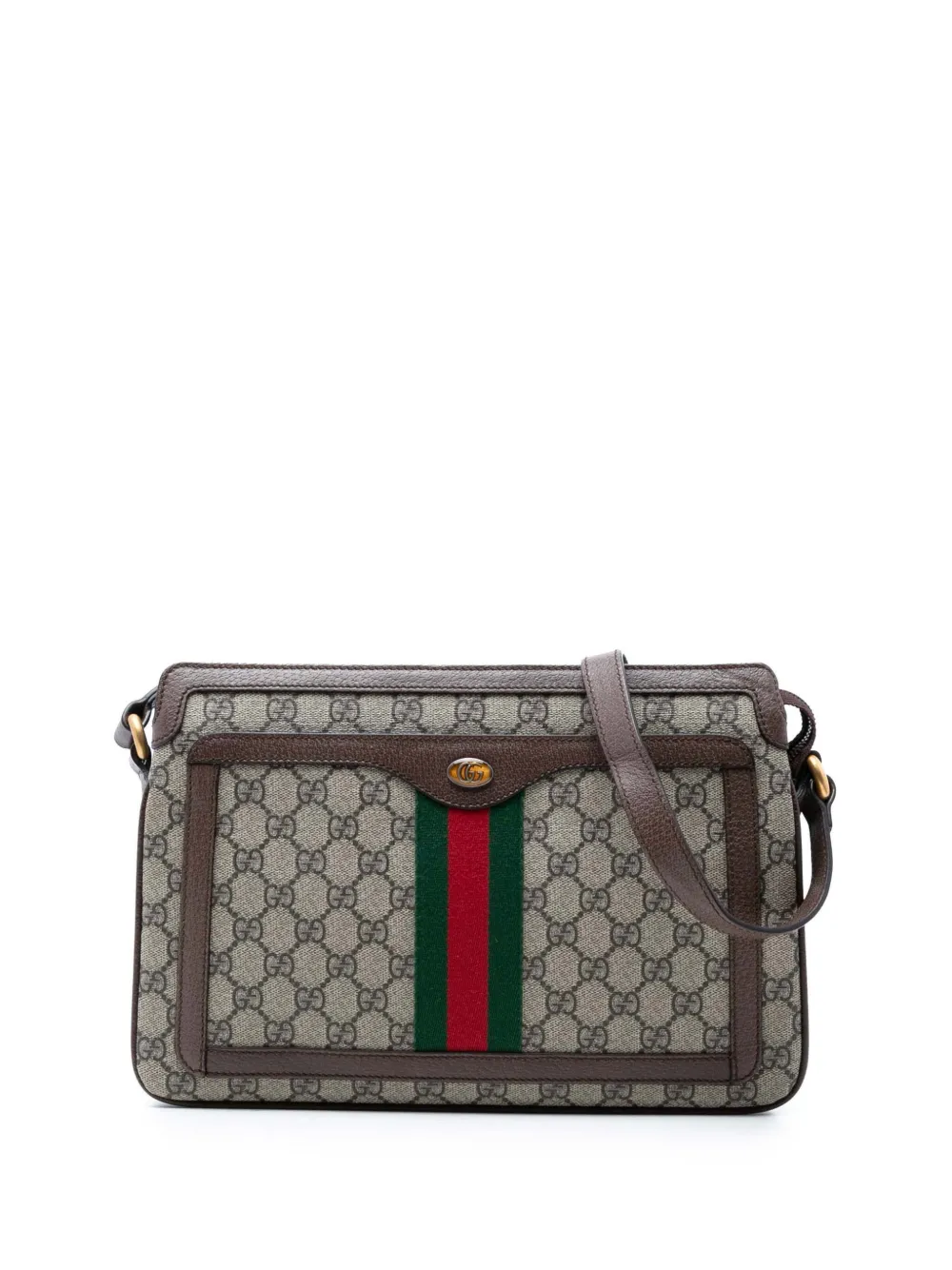Gucci Pre-Owned 2016-2026 Medium GG Supreme Web Ophidia crossbody bag - Toni neutri