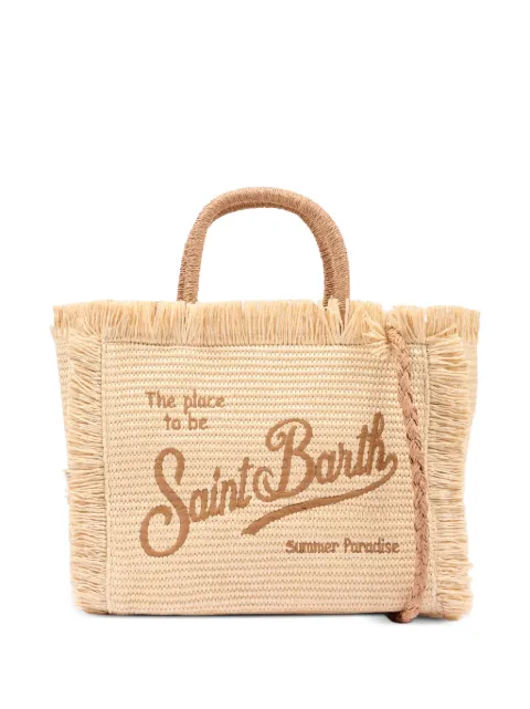 MC2 Saint Barth Kids Colette embroidered fringe tote bag