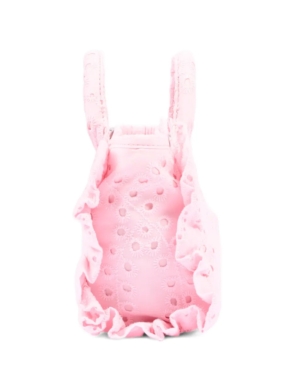 MC2 Saint Barth Vanity Mini Volant broderie anglaise shopper met ruches Roze