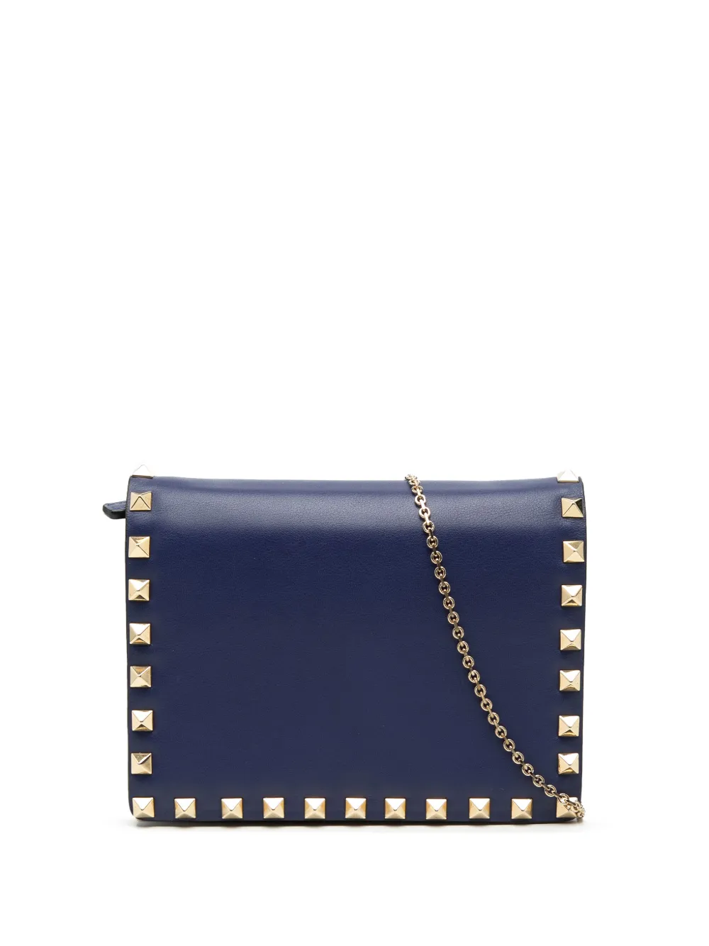 Valentino Garavani Pre-Owned 2000-2017 Leather Rockstud Chain Pouch crossbody bag - Blu