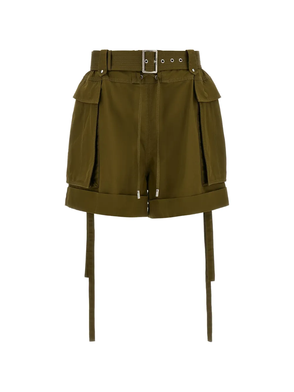 Alexander McQueen belted cargo shorts - Green