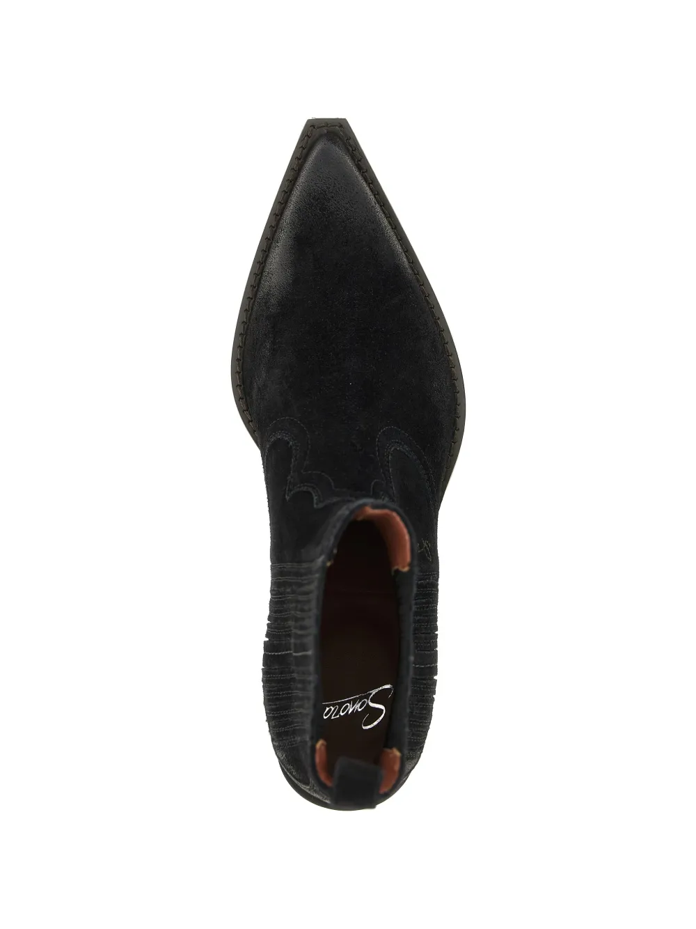 Sonora 35mm Hernan pointed-toe chealsea boots Zwart