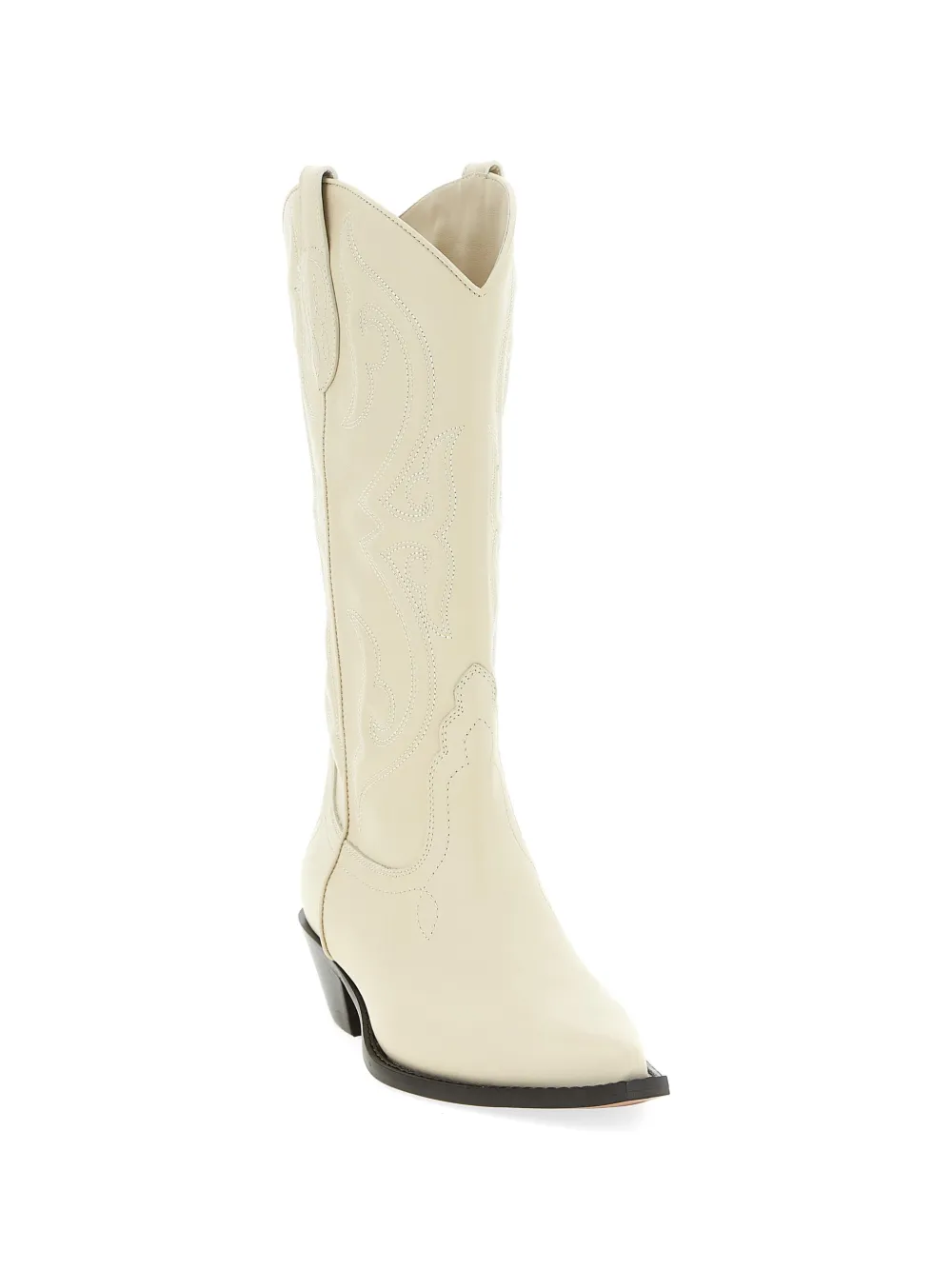 Sonora 35mm Yuma tonal-stitching cowboy boots Beige