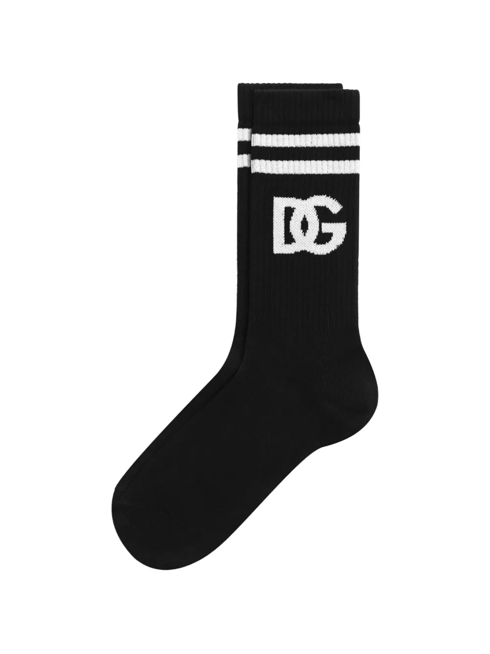 Dolce & Gabbana Katoenen sokken met DG-logo en jacquard Zwart