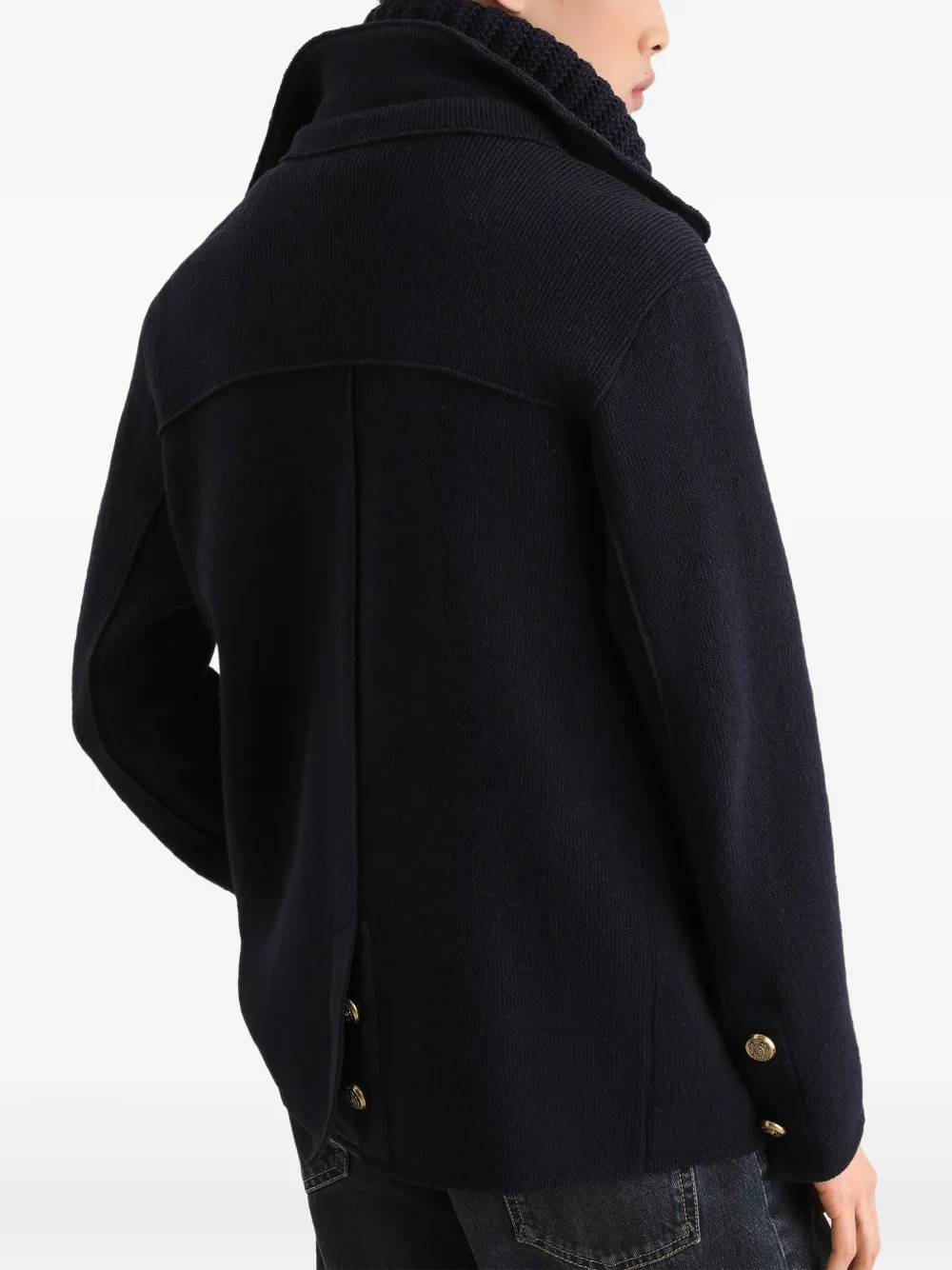 Dolce & Gabbana Jack met dubbele rij knopen Blauw