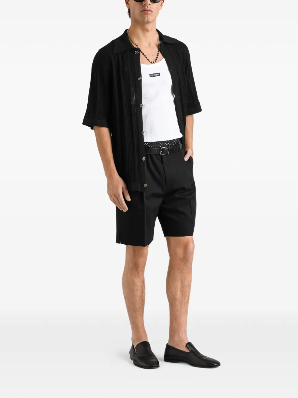 Dolce & Gabbana Geperforeerde blouse Zwart