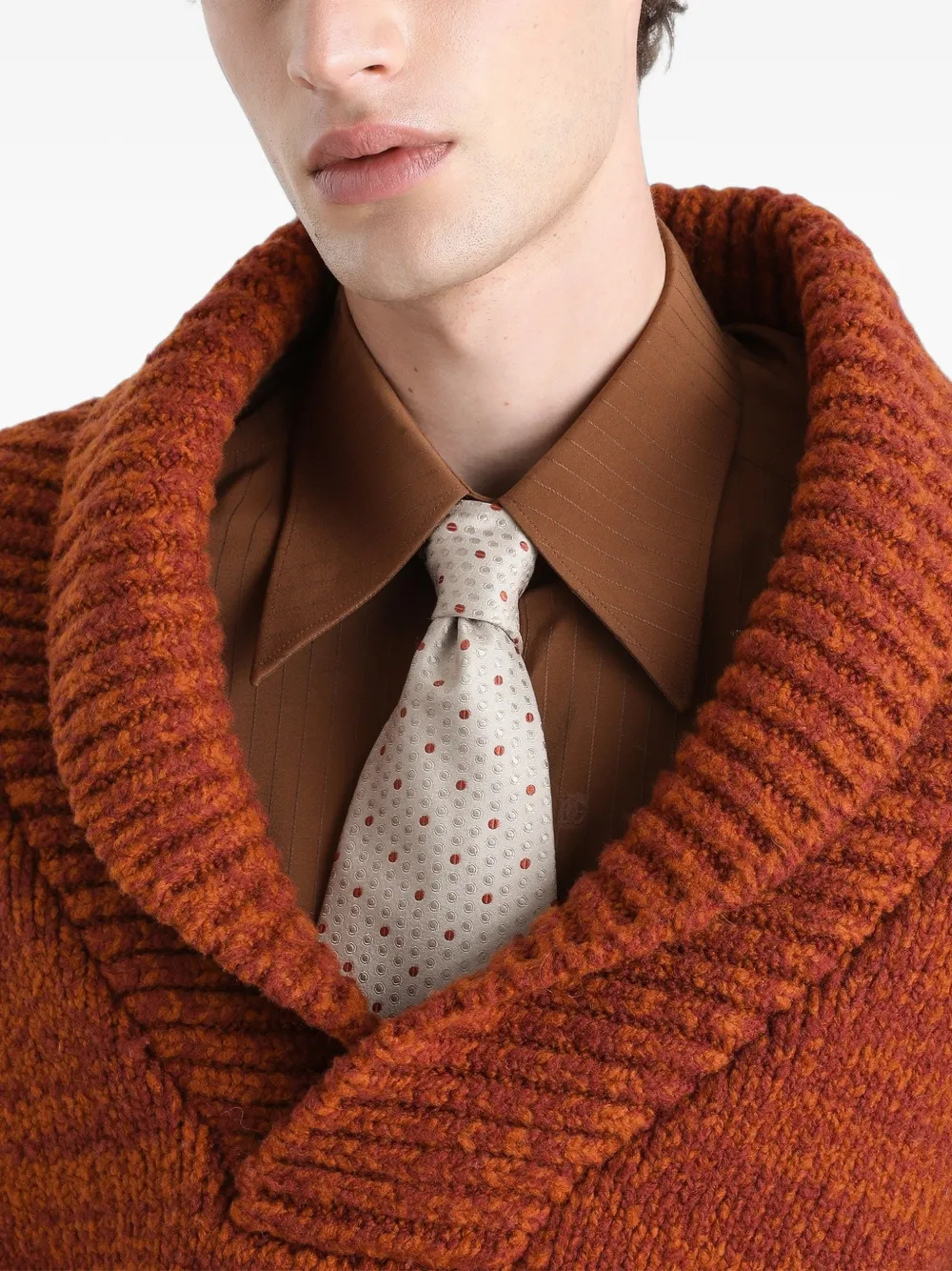 Dolce & Gabbana Wollen mouliné trui Bruin