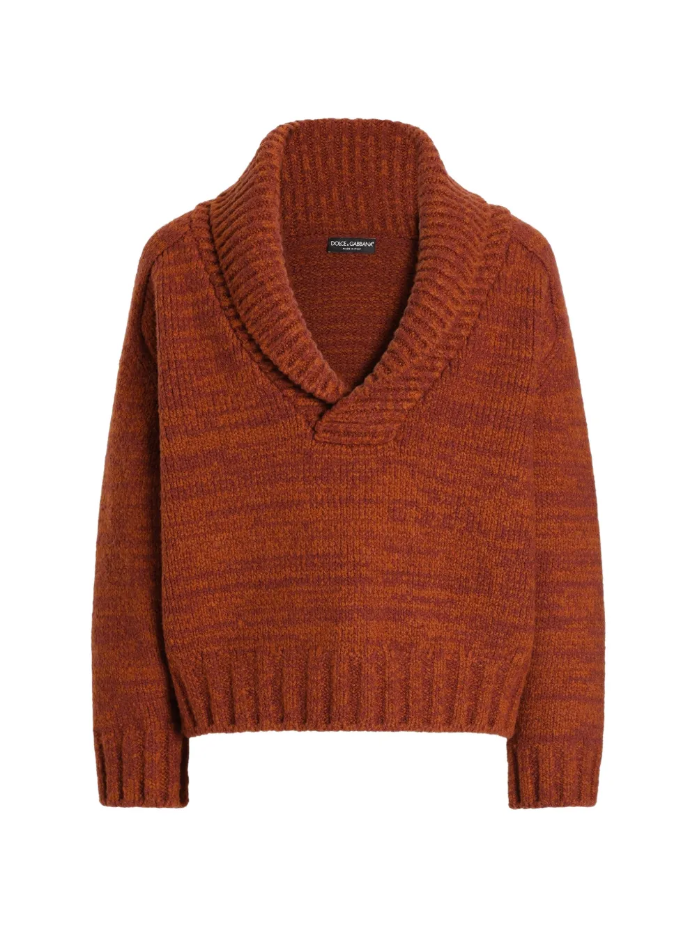 Dolce & Gabbana Maglione in lana Mouliné - Marrone